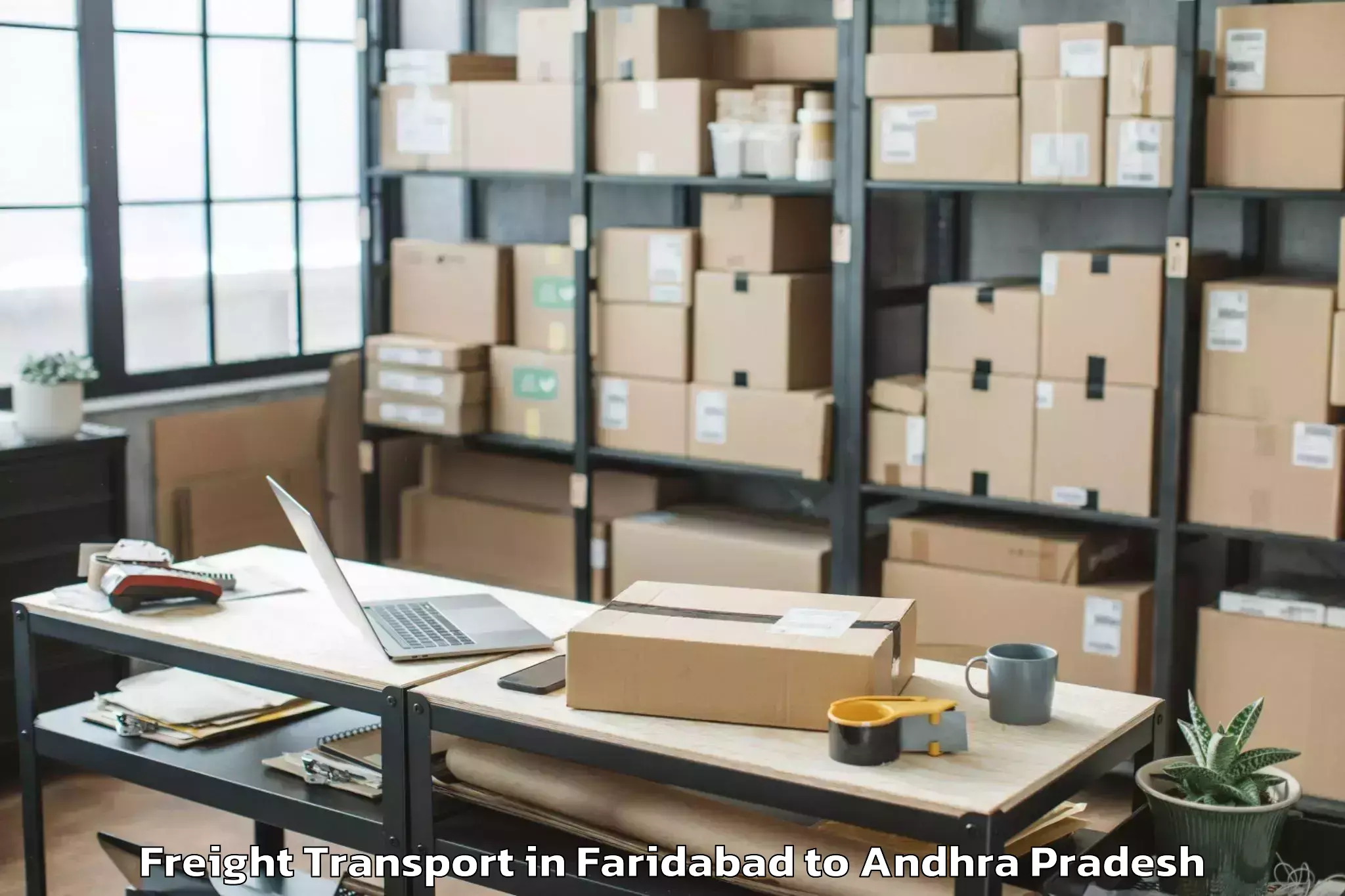 Faridabad to Vajrapukotturu Freight Transport Booking